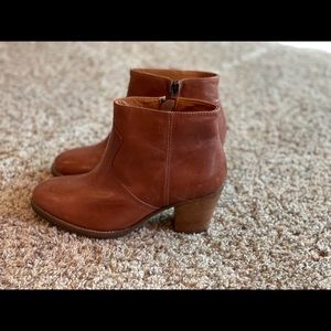 Madewell brown leather ankle boots